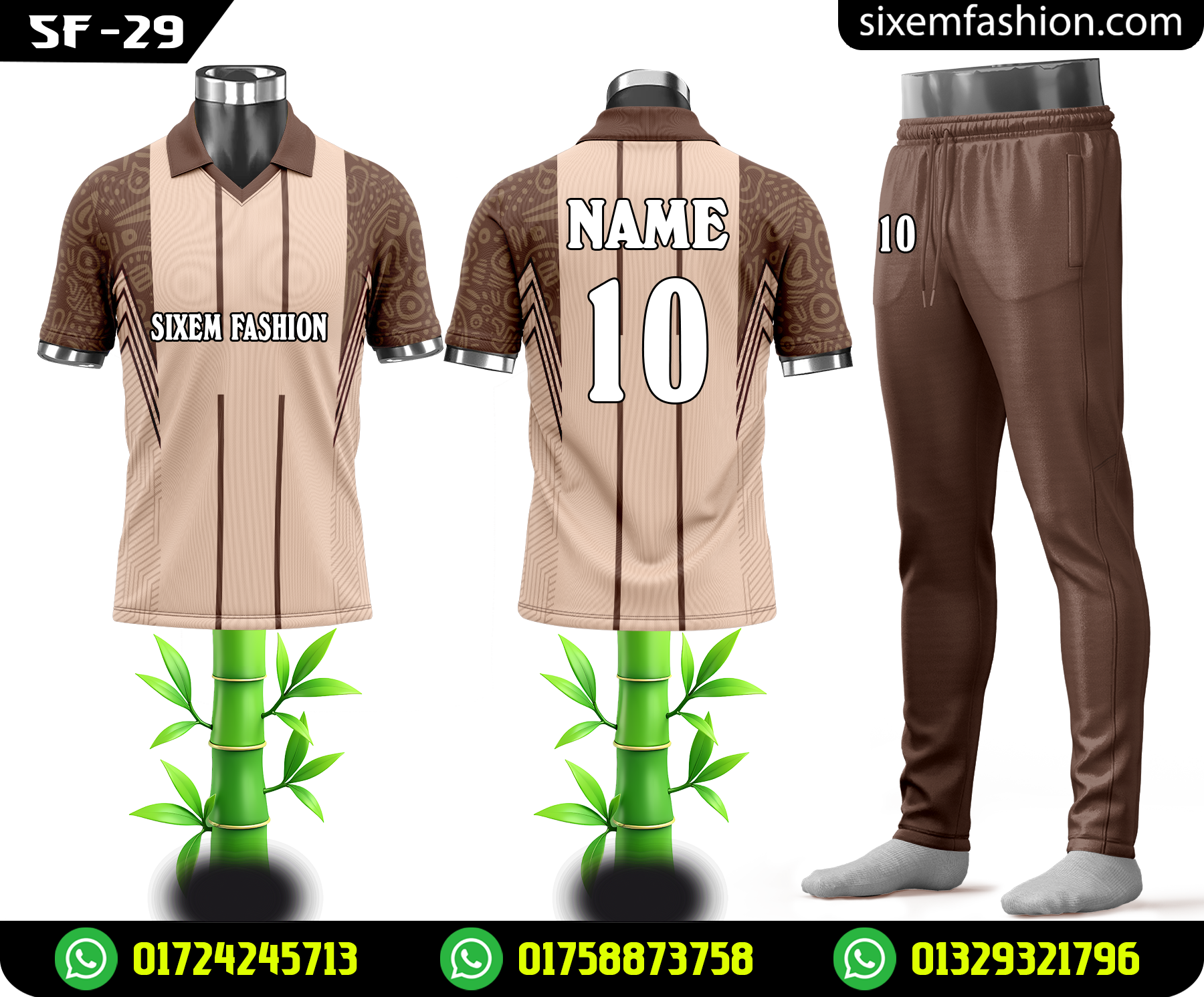 Alternative view of Cricket Jersey Custom Design  Personalized Sportswear