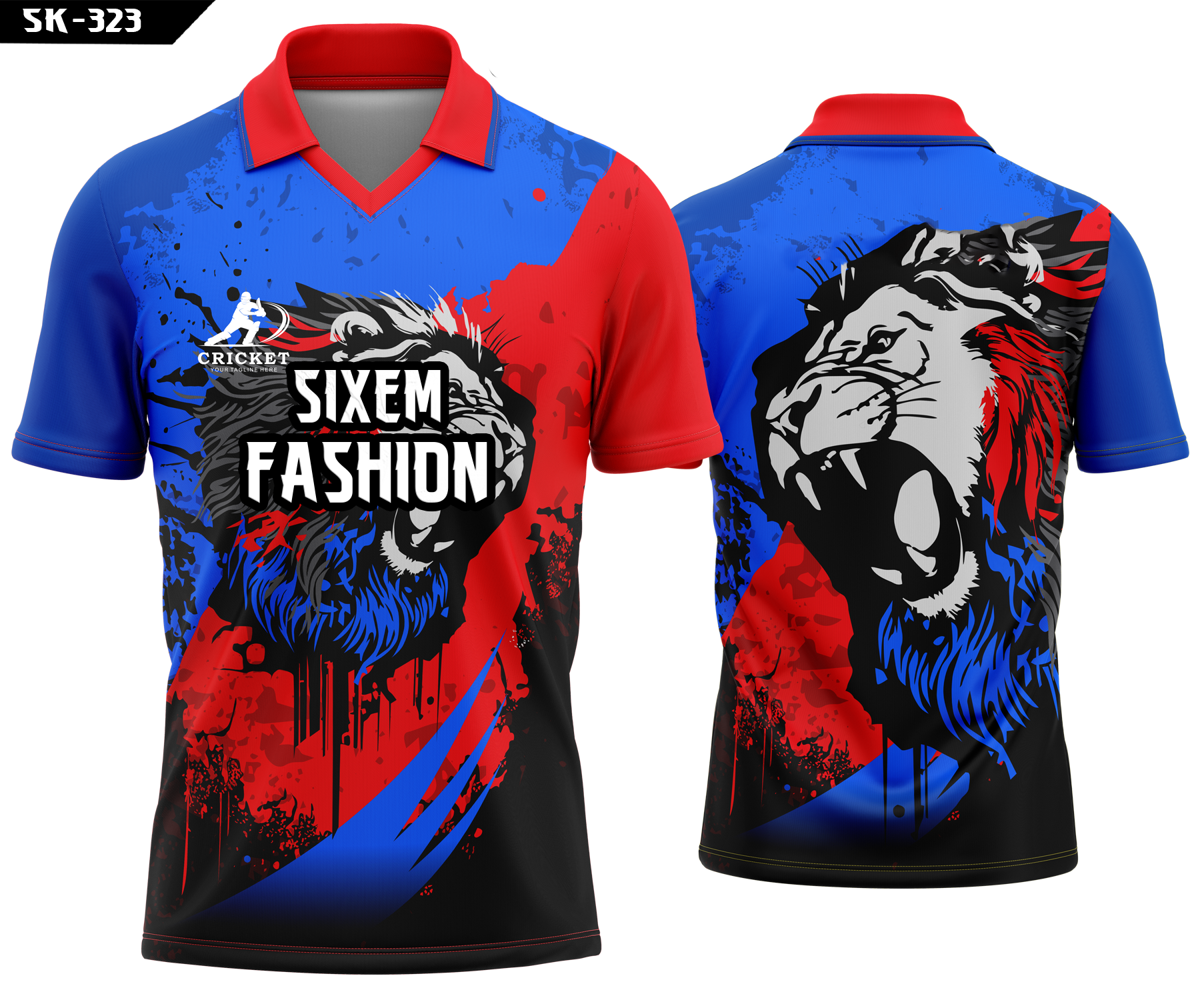 Blue Red Beast Jersey 2026 - Lion Polo Team Uniform