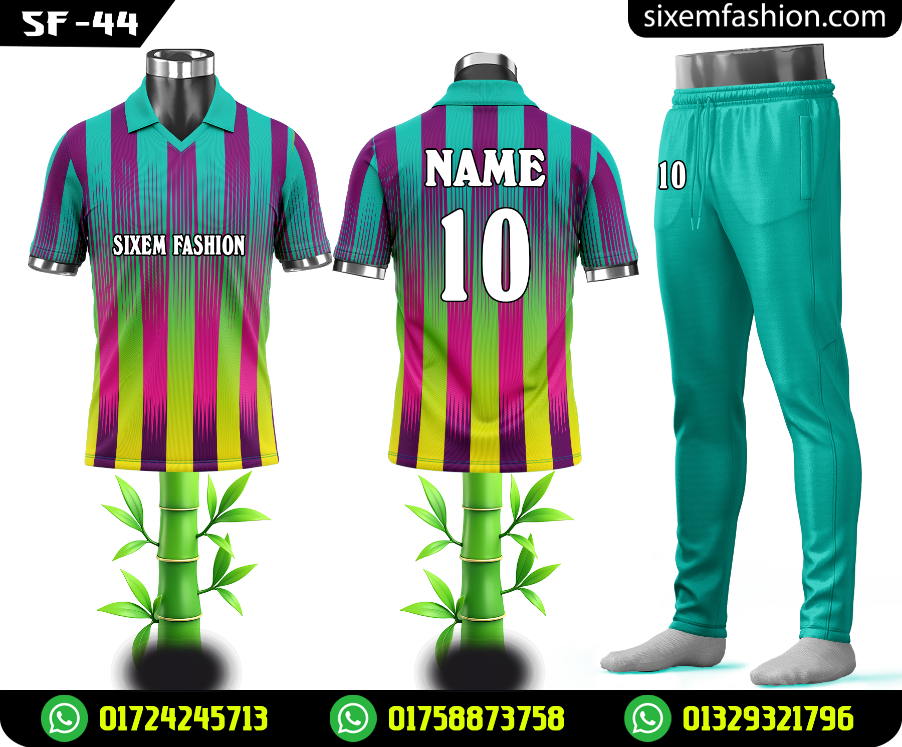Alternative view of Bangladesh Inspired Custom Cricket Jersey
