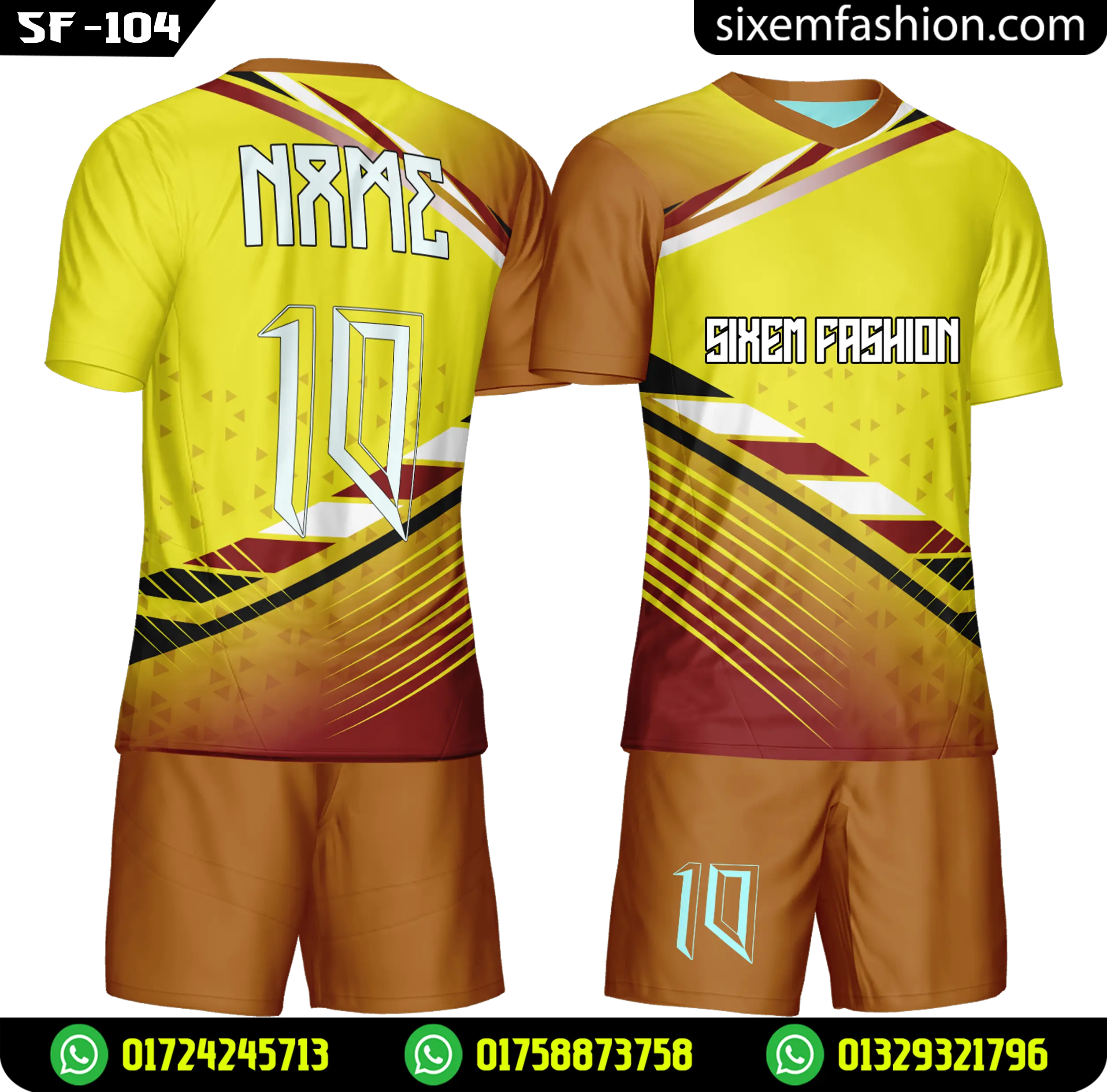 Custom Team Football Uniform Design Sublimation Jersey Template