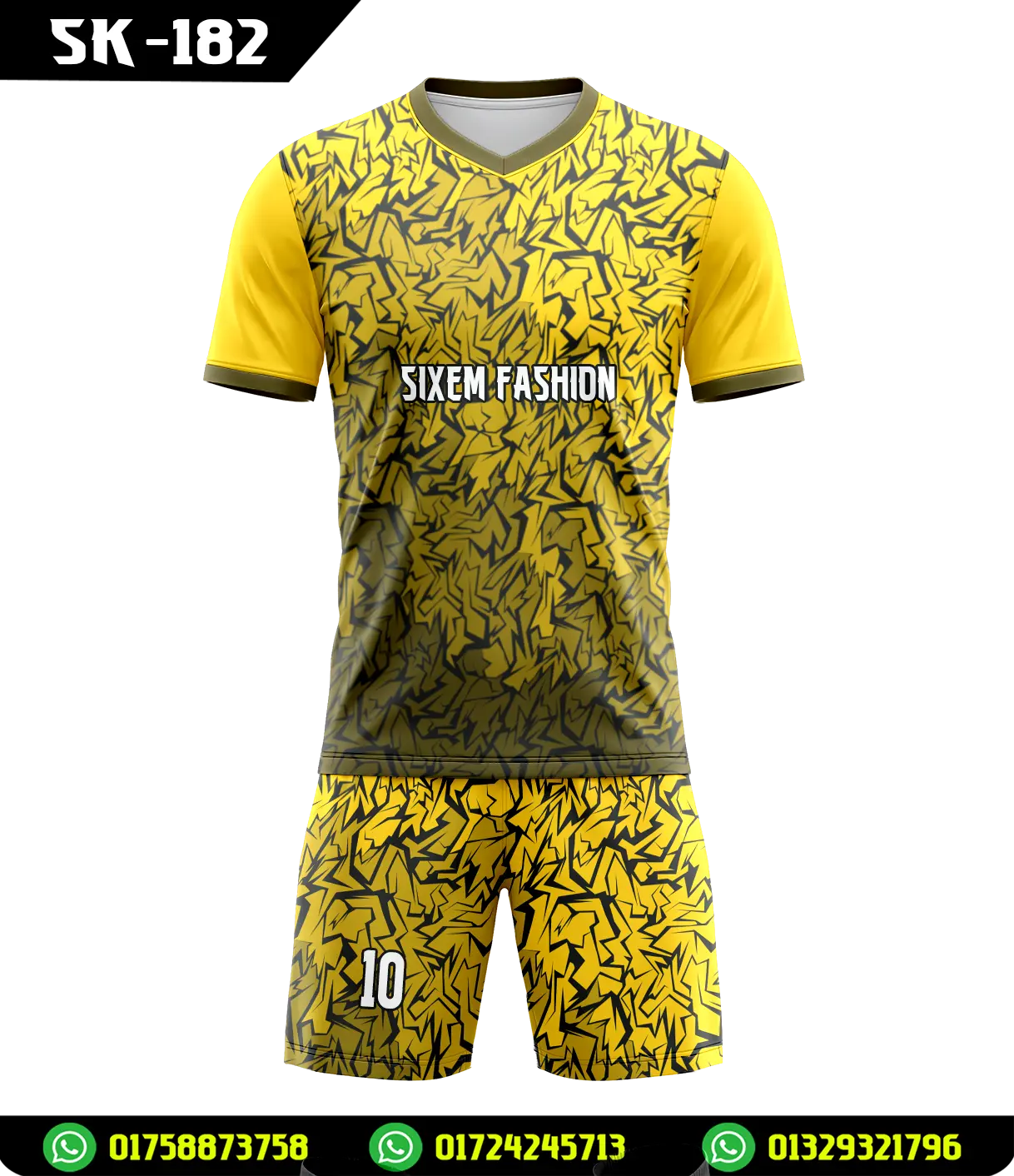 Lightning Zigzag Jersey 2026 - Yellow Black Sports Kit