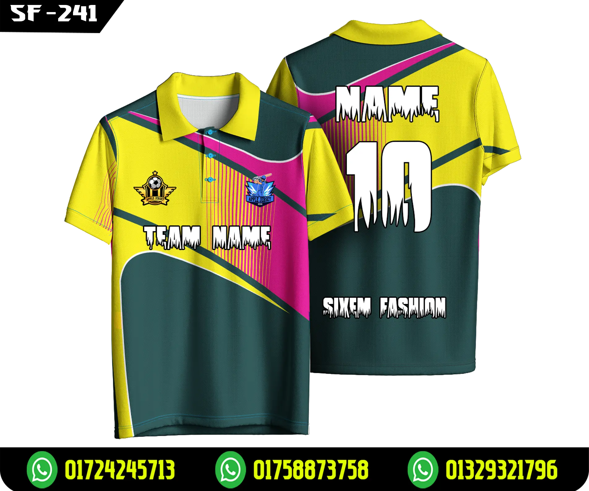 Custom Cricket Jersey Design – High Quality Sublimation Printing