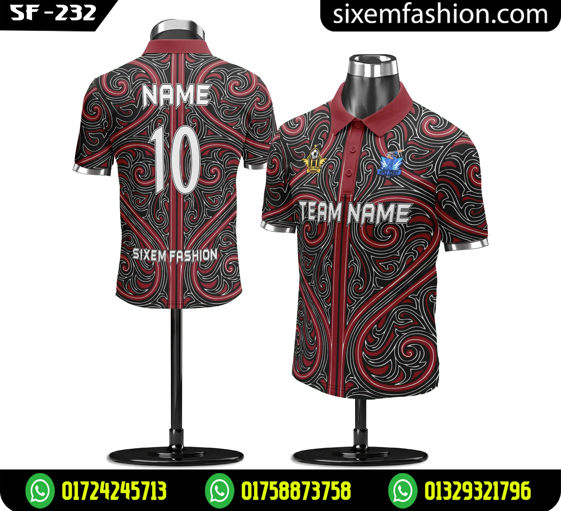 Professional Cricket Jersey Design – Custom Sublimation Team Wear