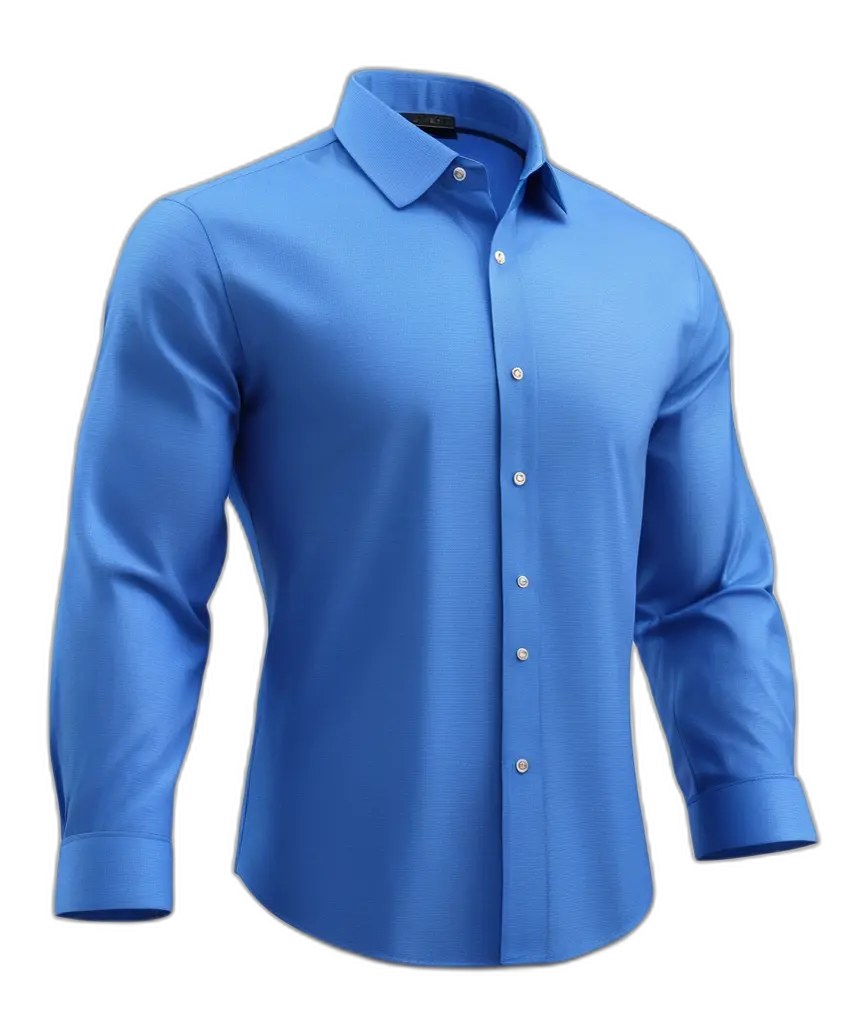 Royal Blue Plain Shirt for Men - Solid Color Full Sleeve Formal Shirt Men- SKT-27