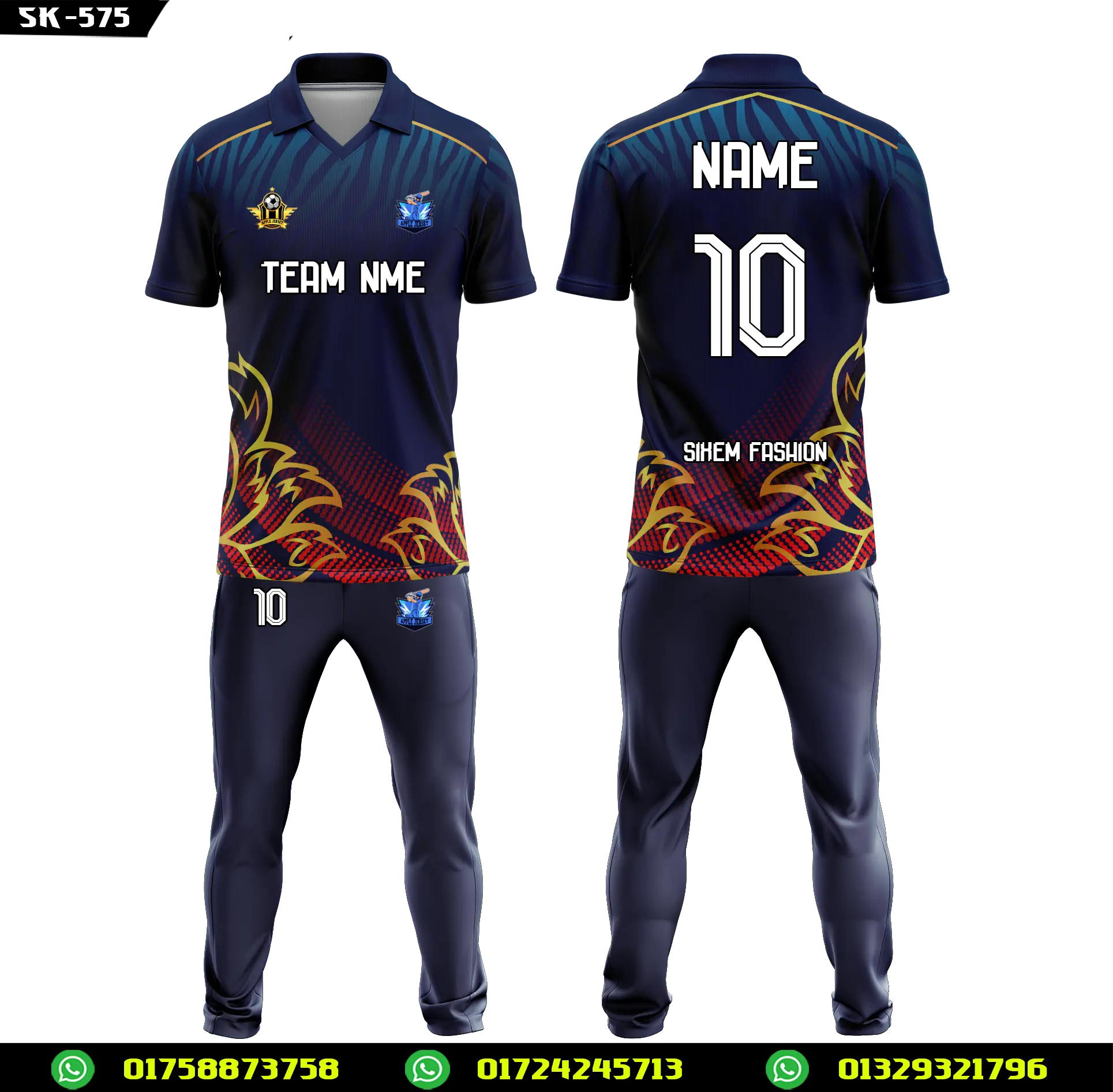 Cricket Jersey Printing Service – Custom Team Shirts-
