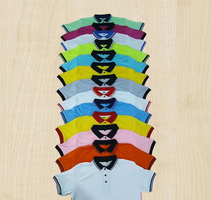 Solid polo shirt jersey - print your logo
